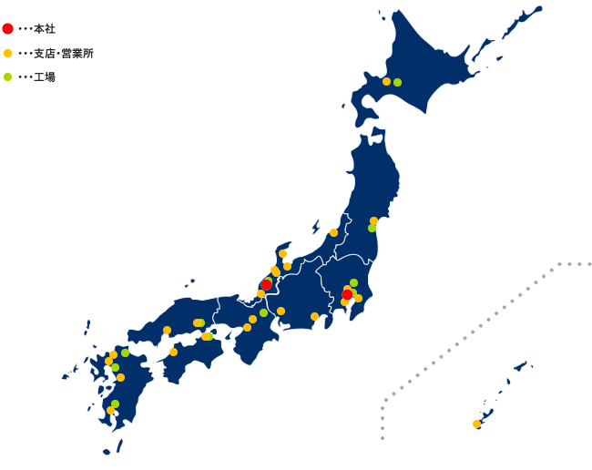 パイル事業部事業所マップ